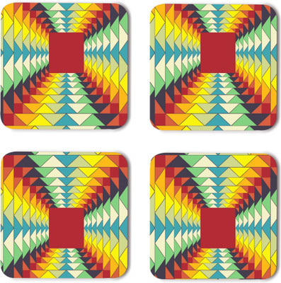 Coastify Square Wood Coaster Set(Pack of 8)