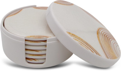 Superware Round Melamine Coaster Set(Pack of 6)