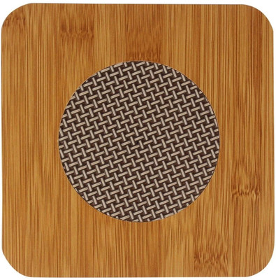 GVJ TRADERS Square Reversible Wood Coaster(Pack of 1)