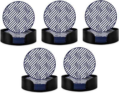 KUBER INDUSTRIES Round Rubber Coaster Set(Pack of 30)