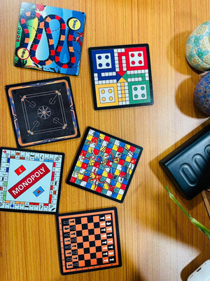 Raptech Square Wood Coaster Set(Pack of 6)