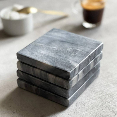 CPUC Square Marble Coaster Set(Pack of 4)