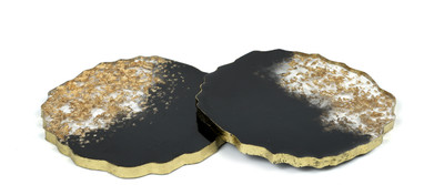 6th element Round Reversible Resin Coaster(Pack of 2)