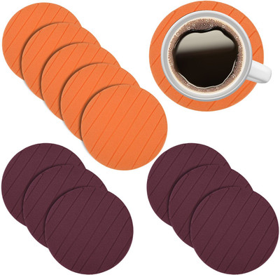 KUBER INDUSTRIES Square Reversible Rubber Coaster Set(Pack of 12)