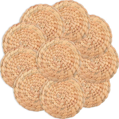 Sokfarm Round Reversible Organic Cotton Coaster Set(Pack of 10)