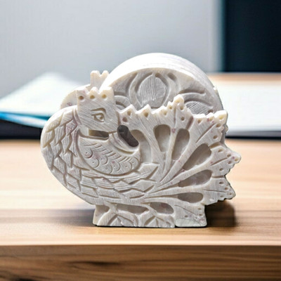 Pooja Creation Round Stone Coaster Set(Pack of 6)