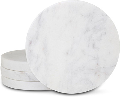 Repan Round Marble Coaster Set(Pack of 4)