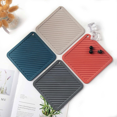 HRK Square Reversible PVC Coaster Set(Pack of 4)