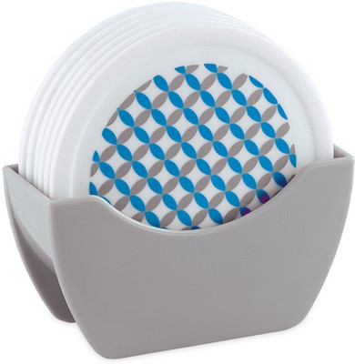 AAKAR Round PVC Coaster Set(Pack of 6)