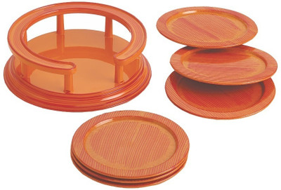 YUIOP Round ABS Coaster Set(Pack of 6)