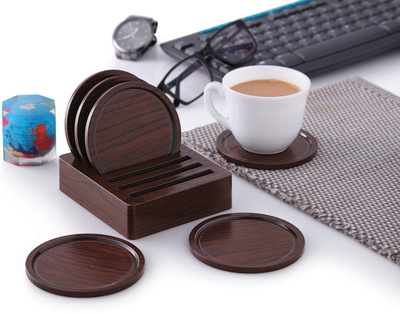 Nabhya Round Reversible Polypropylene Coaster Set(Pack of 6)