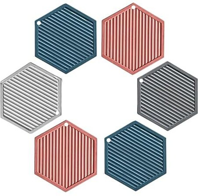 ShilpSukh Triangle Reversible PVC Coaster Set(Pack of 6)