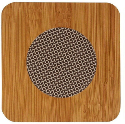 Sanchana Square Reversible Bamboo Coaster Set(Pack of 4)