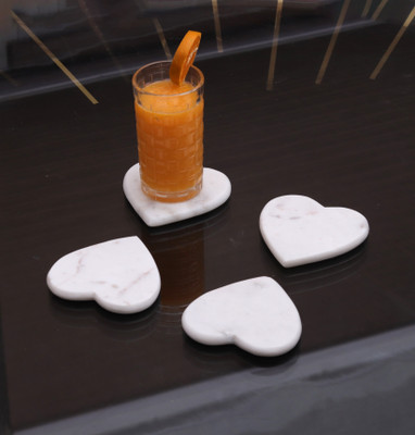 Decorage Heart Marble Coaster Set(Pack of 2)