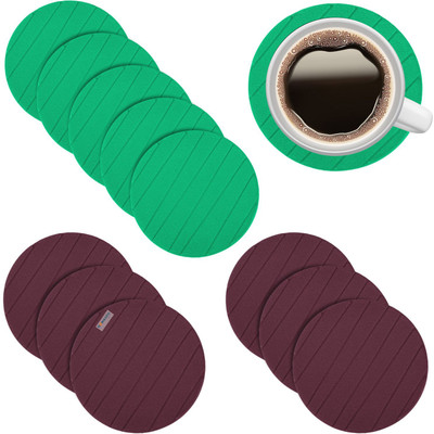 HOMESTIC Round Reversible Rubber Coaster Set(Pack of 12)