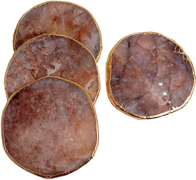 eshoppee Round Reversible Stone Coaster Set(Pack of 4)