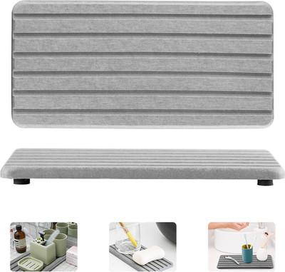 Zibuyu Rectangle Reversible PVC Coaster Set(Pack of 2)