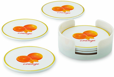 YUIOP Round ABS Coaster Set(Pack of 6)
