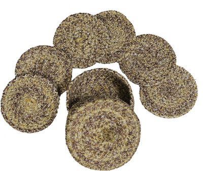 LADLI JEE Round Reversible Polyester Coaster Set(Pack of 6)