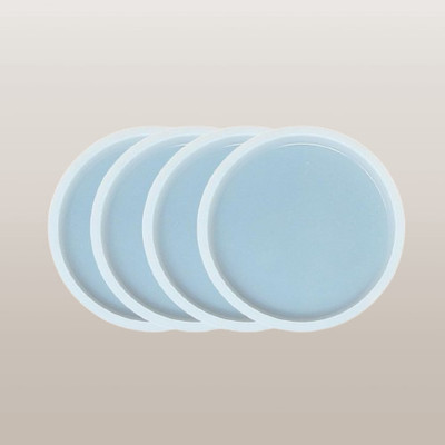 Revees Clive Round Reversible Resin Coaster Set(Pack of 4)