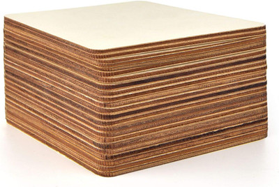 vaeps Rectangle Reversible Wood Coaster Set(Pack of 25)