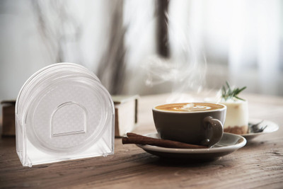 Sonal Round Reversible PVC Coaster Set(Pack of 6)