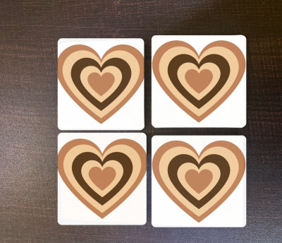 MAYANK CREATION Square Cork Coaster Set(Pack of 4)