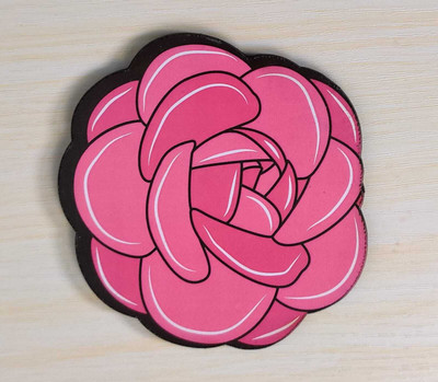 Sketchfab Round Wood Coaster Set(Pack of 6)