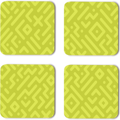 Coastify Square Wood Coaster Set(Pack of 8)