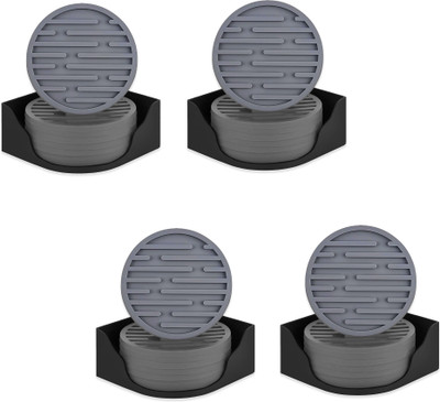 KUBER INDUSTRIES Round Rubber Coaster Set(Pack of 24)