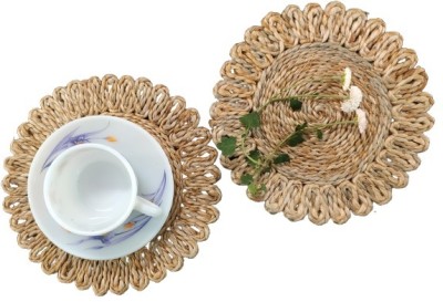 MUKHERJEE HANDICRAFTS: TRANSFORMATION OFLIFE........ Round Reversible Jute Coaster Set(Pack of 2)