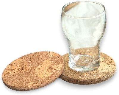 Stacpro Round Cork Coaster Set(Pack of 2)