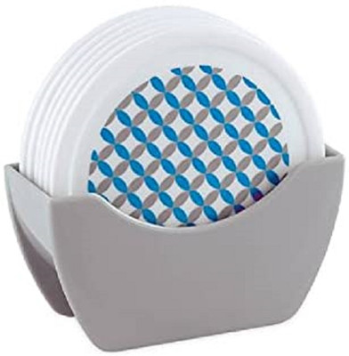 YUIOP Round ABS Coaster Set(Pack of 6)