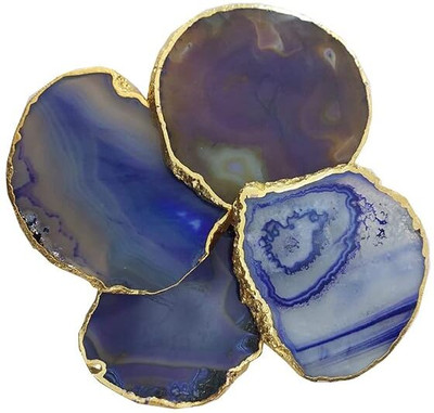 eshoppee Oval Reversible Stone Coaster Set(Pack of 4)