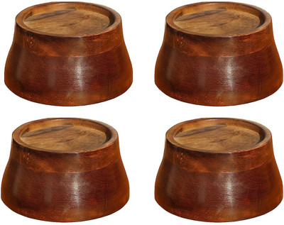 T one woods Round Reversible Wood Coaster Set(Pack of 4)