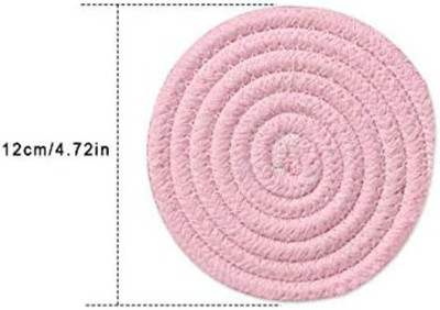 NCS Round Reversible Jute Coaster Set(Pack of 6)