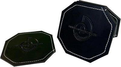 EASY TO DÉCOR Hexagon Leather Coaster(Pack of 2)