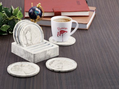 Nabhya Round Reversible Polypropylene Coaster Set(Pack of 6)