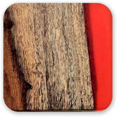 SHRINGAAR VANDANA Square Reversible Wood Coaster Set(Pack of 4)