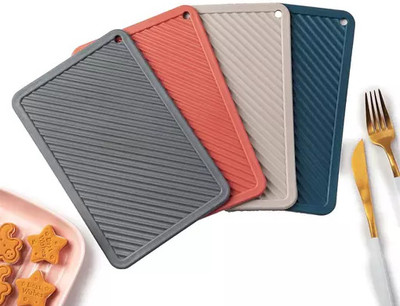 Primetan Rectangle Reversible PVC Coaster Set(Pack of 4)