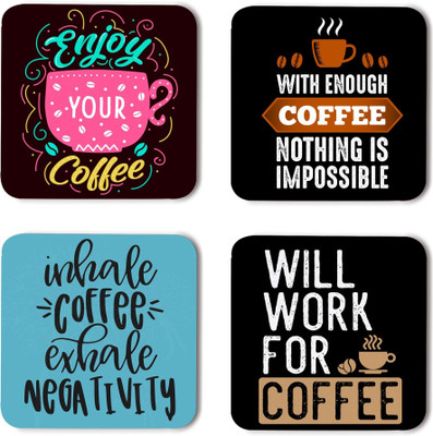 RADANYA Square Wood Coaster Set(Pack of 8)