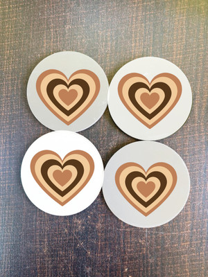 MAYANK CREATION Round Cork Coaster Set(Pack of 4)