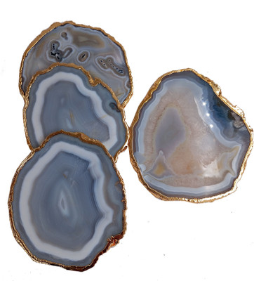 eshoppee Round Reversible Stone Coaster Set(Pack of 4)