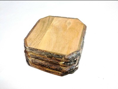 Nohata Arts Square Reversible Wood Coaster Set(Pack of 8)