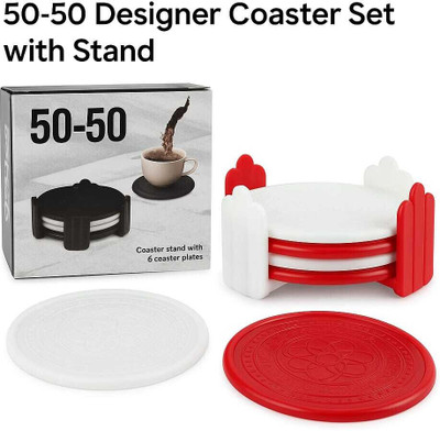 Paras Round Reversible PVC Coaster Set(Pack of 1)
