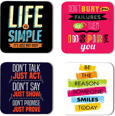 RADANYA Square Wood Coaster Set(Pack of 8)