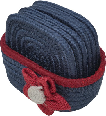 AURKA Round Reversible Cotton, Polypropylene Coaster Set(Pack of 6)