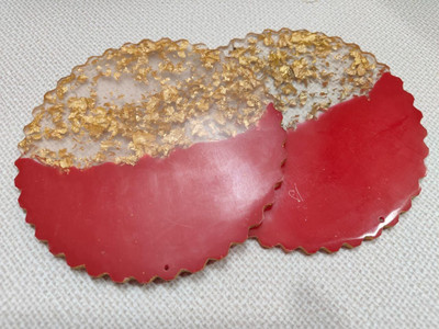 Sell plus Round Reversible Resin Coaster(Pack of 2)
