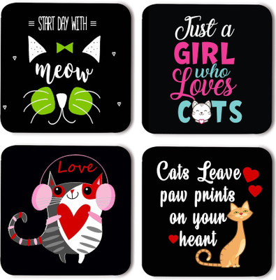 RADANYA Square Wood Coaster Set(Pack of 8)