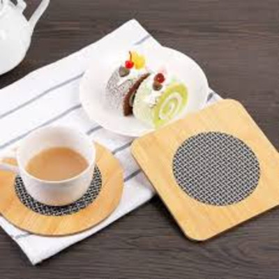 Premsakhi Square Reversible Bamboo Coaster(Pack of 1)